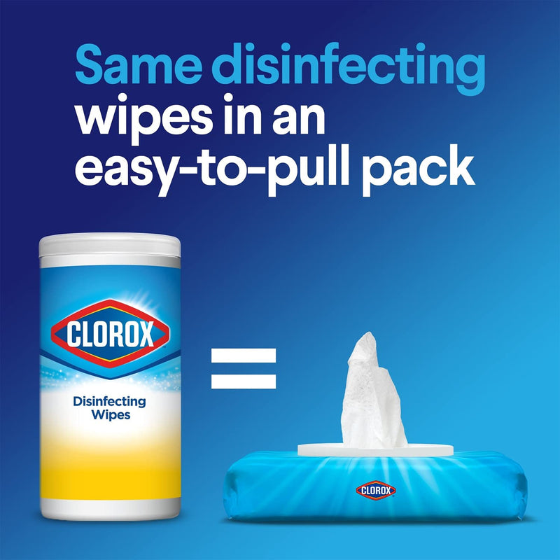 Clorox Disinfecting Wipes, Crisp Lemon - 75 Wipes (31404), Package may vary - NewNest Australia