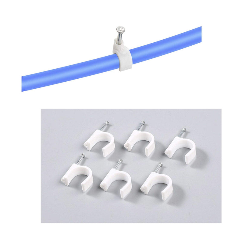 Cable Wire Clips 500pcs 4mm 6mm 7mm 8mm 10mm Cable Staples White Cable Nail Clamps for Electrical Ethernet TV Telephone Wire Cord Tie Holder Cable Management - NewNest Australia