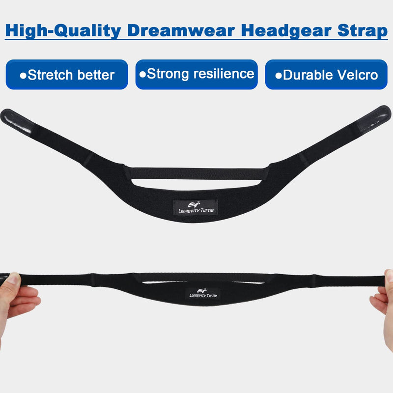 Longevity Turtle 2 Packs CPAP Headgear Replacement Compatible with Dreamwear Nasal Mask Strap, Durable & Soft CPAP Headgear Straps - NewNest Australia