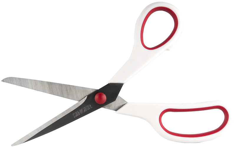SINGER Fabric Scissors with Comfort Grip, 1-pack, Red & White - NewNest Australia