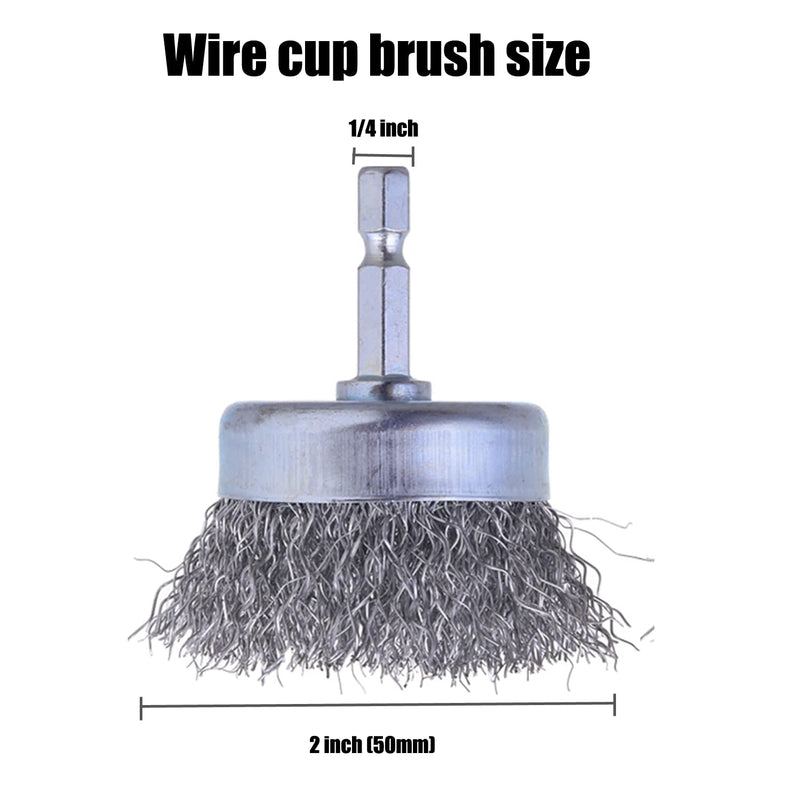 4 Pcs Wire Cup Brush Set, WENORA Wire Brush for Drill 1/4 Inch Arbor 0.010 Inch Coarse Carbon Steel-2 Inch Wire Drill Brush for Drill Attachment - NewNest Australia
