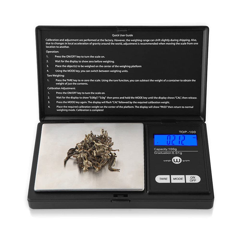 Weigh Gram Scale Digital Pocket Scale,100g by 0.01g,Digital Grams Scale, Food Scale, Jewelry Scale Black, Kitchen Scale 100g - NewNest Australia