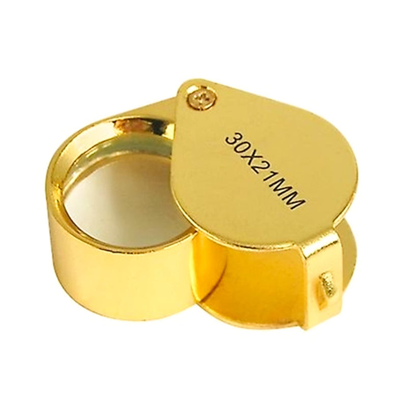 30X Jewelers Loupe Magnifier Foldable Pocket Magnifying Glass Jewelry Eye Loop for Jewelers, Gems, Diamonds, Plants, Coins (Gold) - NewNest Australia