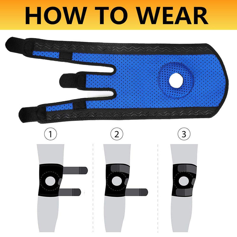 KGONE Knee Brace Support with Anti-Slip Design, Fully-Adjustable Neoprene Brace-Support for Sports, Arthritis Pain Relief, Joint Pain, Tendonitis, Meniscus Tear, Basketball, Running, Men & Women - NewNest Australia