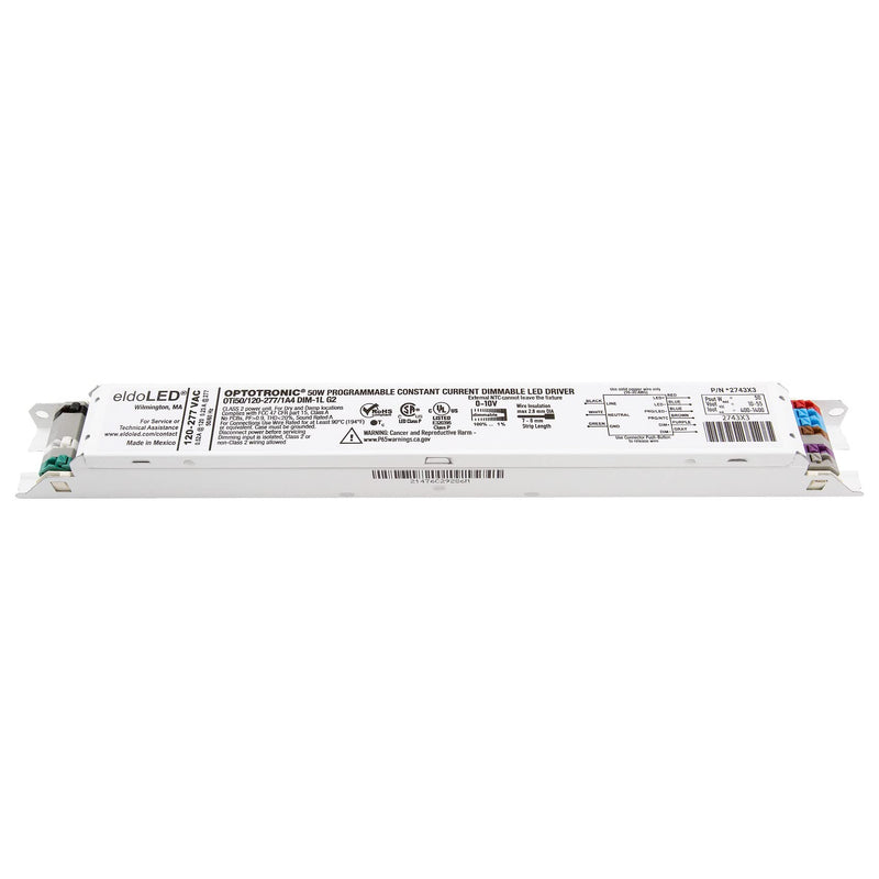 eldoLED *2743X3 OPTOTRONIC Programmable Linear 50 Watts Constant Current LED Driver, 0-10V Dimmable OTi50/120-277/1A4 DIM-1 L G2 120/277Vac (Osram 57452) - NewNest Australia