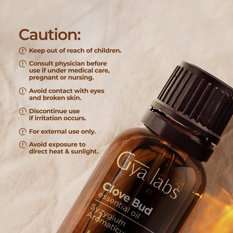 Gya Labs Clove Oil for Oral Care. Natural Clove Essential Oil for Oral discomfort. - Clove Oil Essential Oil - Clove Oil for Hair, Skin, Teeth, and Gums. (10 ml) 10 ml (Pack of 1) - NewNest Australia