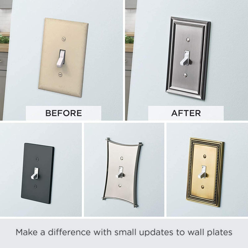 Franklin Brass W35241V-PW-C Classic Architecture Single Switch Wall Plate/Switch Plate/Cover, White, 3-Pack - NewNest Australia