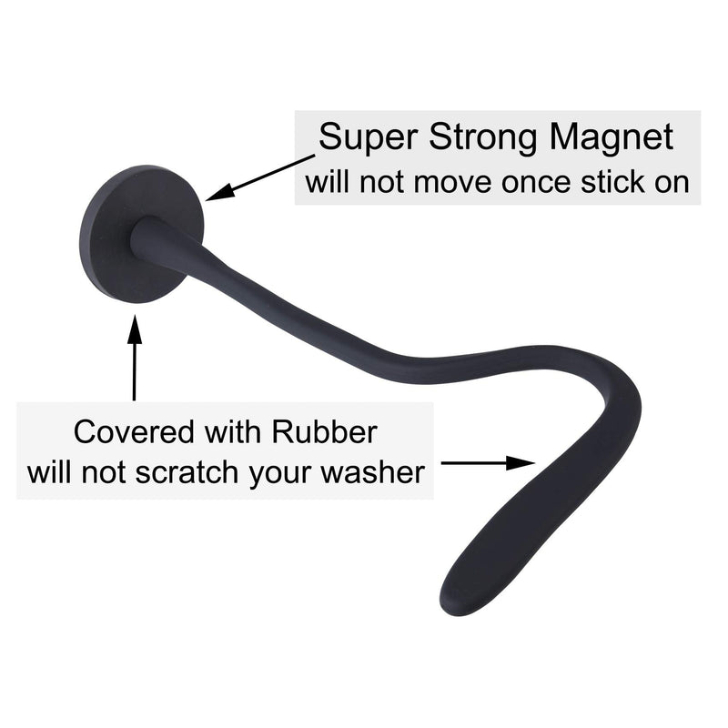 Front Load Washer Door Prop, Magnetic Washing Machine Door Holder, Keep Washer Door Open, Flexible Prop Fits Most Washing Machines Black Round - NewNest Australia