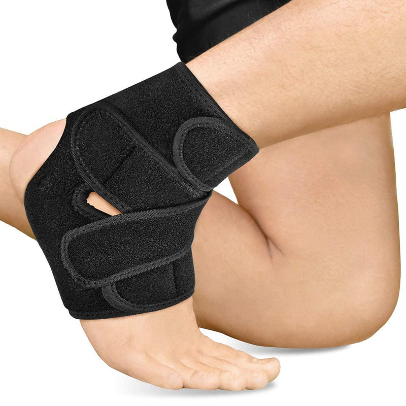 Bracoo FS10 Ankle Support, Open-Heel Ankle Brace with Adjustable Straps – for Achilles Tendonitis, Weak Ankles, Ligament Damage, Sprains and Sports Injuries (Black, L/XL) Black L-XL - NewNest Australia