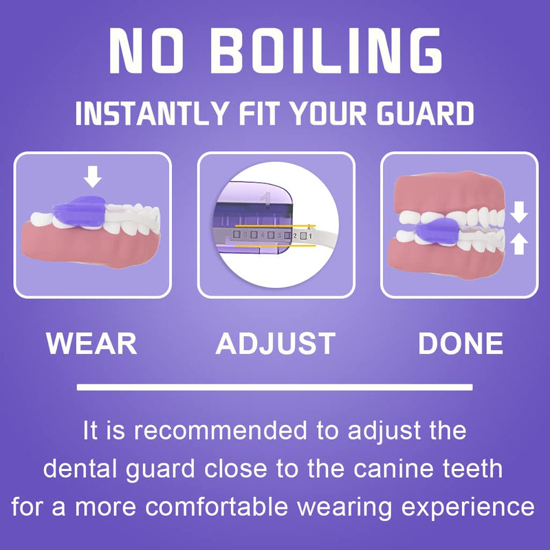 KOHEEL Adjustable Bite Splint for Bruxism, Teeth Grinding Splint Instant Portable Bite Splint 2 Pack (Moderate for Moderate Teeth Grinding) - NewNest Australia