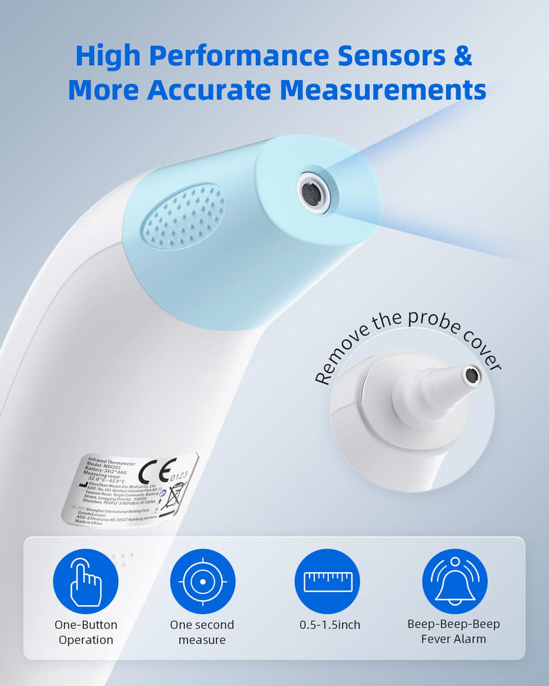 AILE Digital Thermometer for Kids and Adults, Temperature Thermometer for Home Thermometer indoor - ear Thermometer for Children 3-in-1 Mode with Fever Alarm, Memory Function Baby Thermometers - NewNest Australia