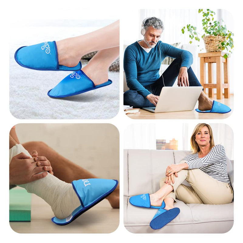 Newgo Gel Cooling Socks, 1 Pair, Chemotherapy Cooling Shoes, Hot And Cold Therapy, Cooling Pad, Ice Socks For Chemotherapy, Rheumatism, Gout, Foot Pain And Sprains, One Size Unisex (Blue) - NewNest Australia