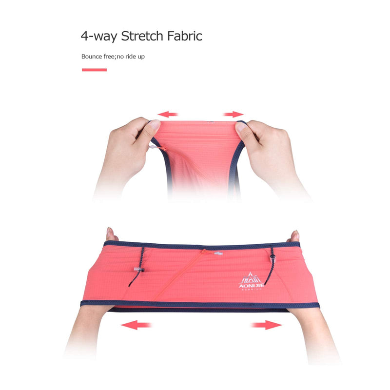 Running Pouch Belt Waist Pack Fanny Bag with 250ml Soft Water Bottle, Bounce Free Fashion Workout Jogging Travelling Money Pocket Belt for Women (Black, S/M) Black - NewNest Australia
