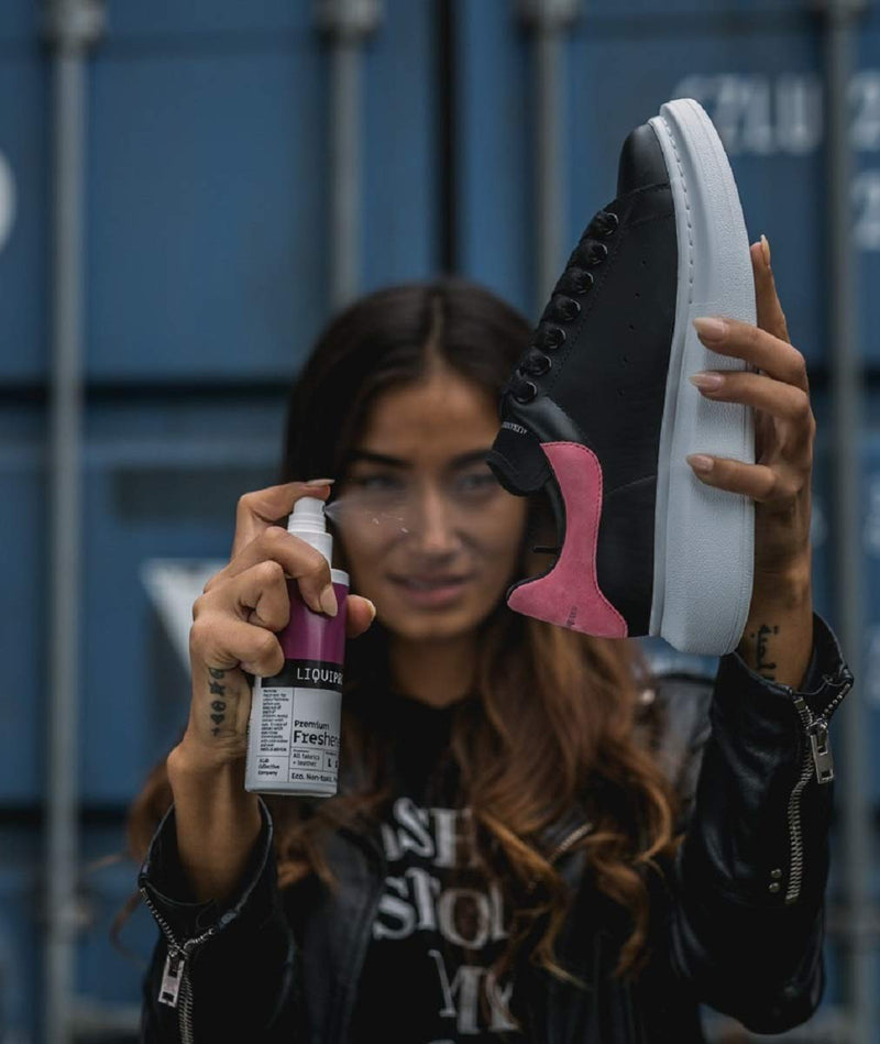 Liquiproof LABS 250ml Premium Freshener fast-acting deodoriser for footwear, shoes and clothing. Our spray refreshes trainers, shoes, sports bags and clothing. - NewNest Australia