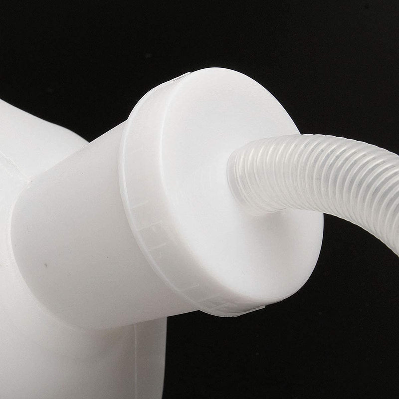 testyu Urinal Bottle Unisex, 2000ML Reusable Urinal Portable Spill Proof Plastic Pee Bottle Large with Hose Screw Lid and Clean Brush for Car Home Toilet Travel Camping (White) White - NewNest Australia