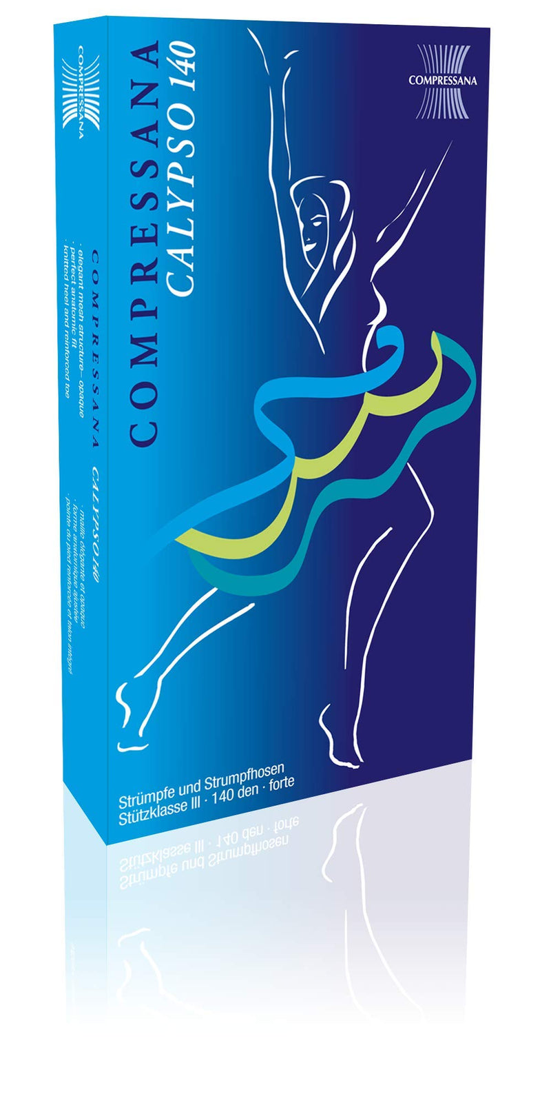 Compressana Calypso 140 Denier - Fine Knit Support Tights - Almost Opaque, Fine And Smooth Mesh Pattern - Effective Support With 15-18 Mmhg Compression (Support Class 3) - 1 Piece - NewNest Australia