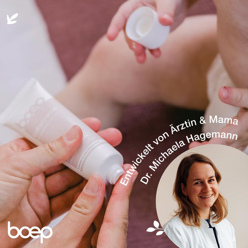 boep baby cream | Vegan natural cosmetic face cream for babies & children | Recommended by midwives | With organic calendula, organic shea butter & almond oil | Developed by a doctor & mom (100 ml) 100 ml - NewNest Australia