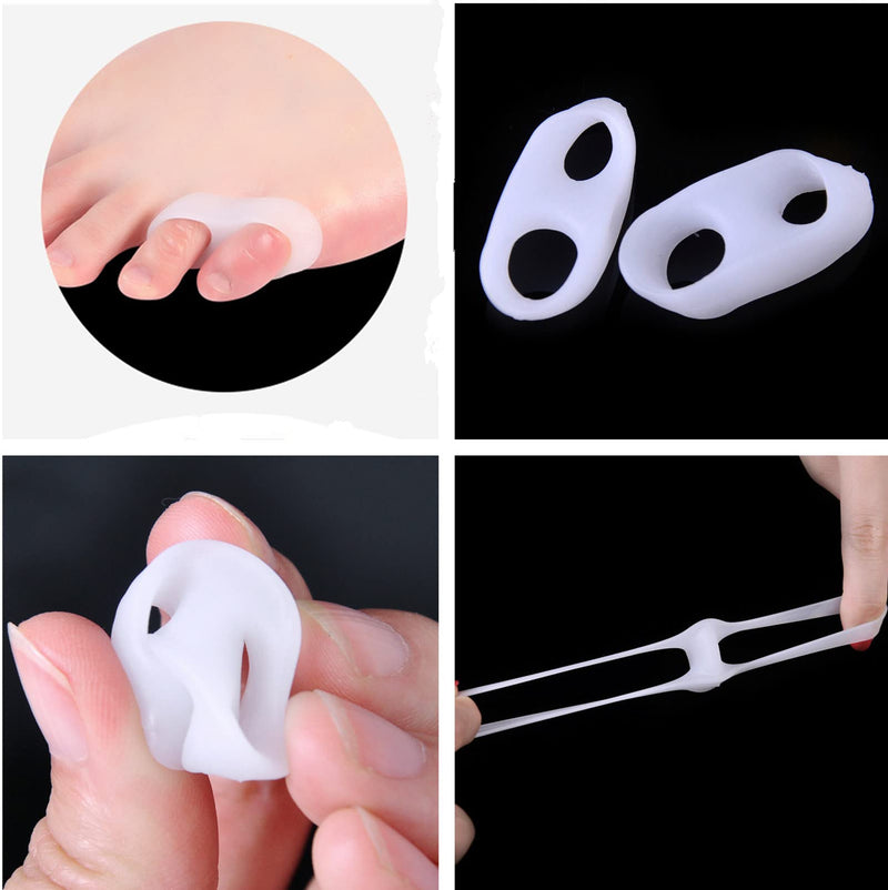 feifanshop 4 x silicone toe separators small toe friction protection toe separator hallux valgus - NewNest Australia