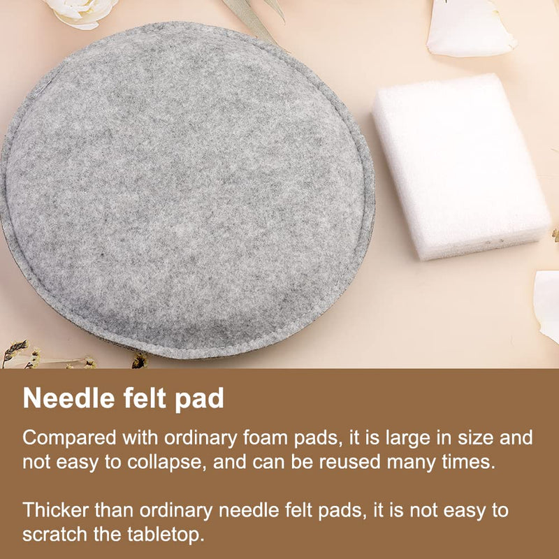 Needle Felting Pad, 9.44 x 9.44 x 1.38 Inch, Grey Sponge Needle Felting Pad, Needle Felting Mat with Felting Needle Tool with 3 Needles Accommodates Any Felting Project - NewNest Australia