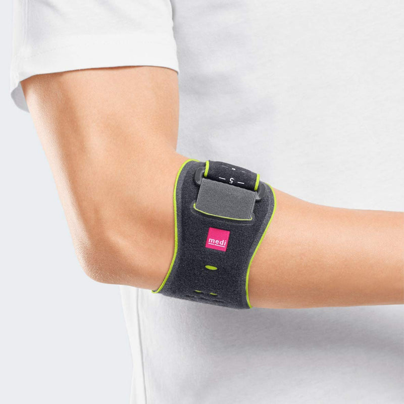 medi Epibrace - epicondylitis brace unisex | grey/green | Forearm bandage to relieve pain in the tendon attachments Can be worn on both sides | Tennis elbow or golfer's elbow lime/gray - NewNest Australia