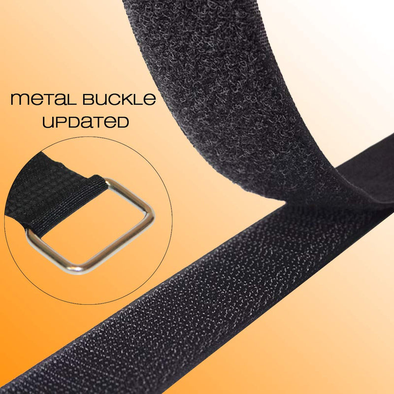 VIGAER 8"-12"-18"-24"-30" Reusable Fastening Cable Straps, 30 Pcs Securing Straps Adjustable Nylon Hook and Loop Cinch Cable Ties Down with Metal Buckle 8"-12"-18"-24"-30" - NewNest Australia