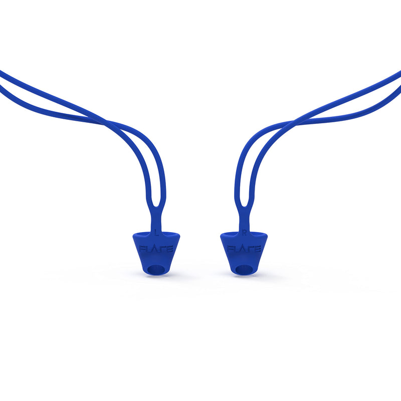Flare Calmer Secure - Ear Plug Alternative - Reduce Disturbing Noise Without Blocking Noise - Soft, Reusable, Flexible Silicone With Integrated Lanyard, Blue - NewNest Australia