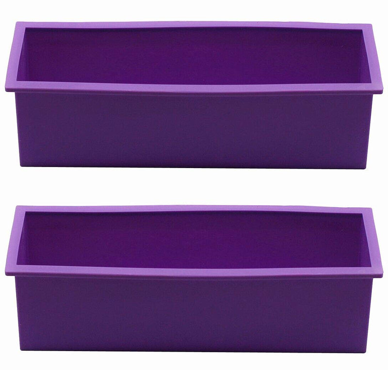 DD-life Flexible Rectangular Soap Silicone Mold Candle Making for Homemade Soap Crafts-Set of 2 2-pack Silicone Mold - NewNest Australia