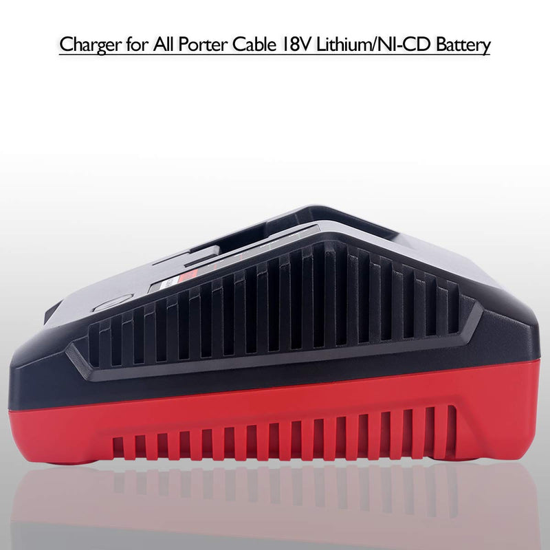 18-Volt Multi-Chemistry Battery Charger for Porter Cable PCXMVC Lithium Ion & NiCad NiMh Slide PC18B PC18B-2 PC18BL PC18BLX PCC489N Cordless Power Tool Battery - NewNest Australia