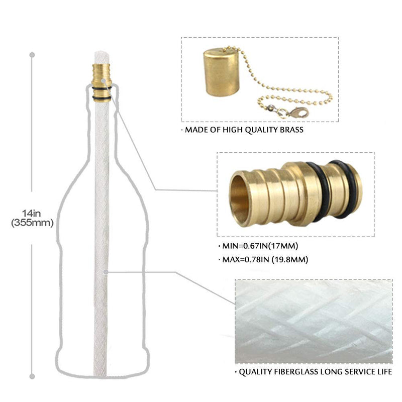 EricX Light Wine Bottle Torch Kit 4 Pack, Includes 4 Long Life Torch Wicks ,Brass Torch Wick Holders And Brass Caps - Just Add Bottle for an Outdoor Wine Bottle Torch - NewNest Australia