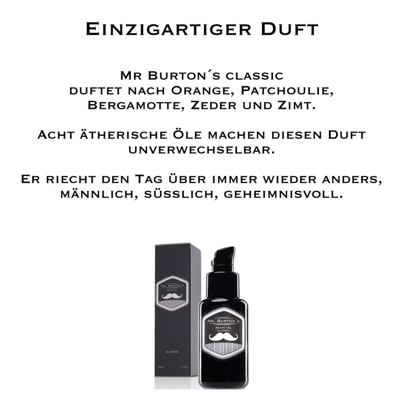 Beard oil for men - Mr. Burton's Beard Oil classic with argan oil - Made in Germany 50ml promotes healthy beard growth - Beard care for men 50 ml (pack of 1) - NewNest Australia