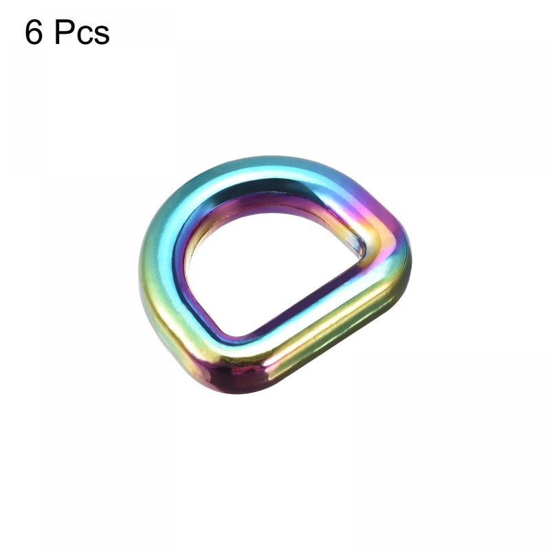 uxcell Metal D Ring 0.39"(10mm) Zinc Alloy Buckle for Hardware Craft DIY Colorful 6pcs 10mm - NewNest Australia