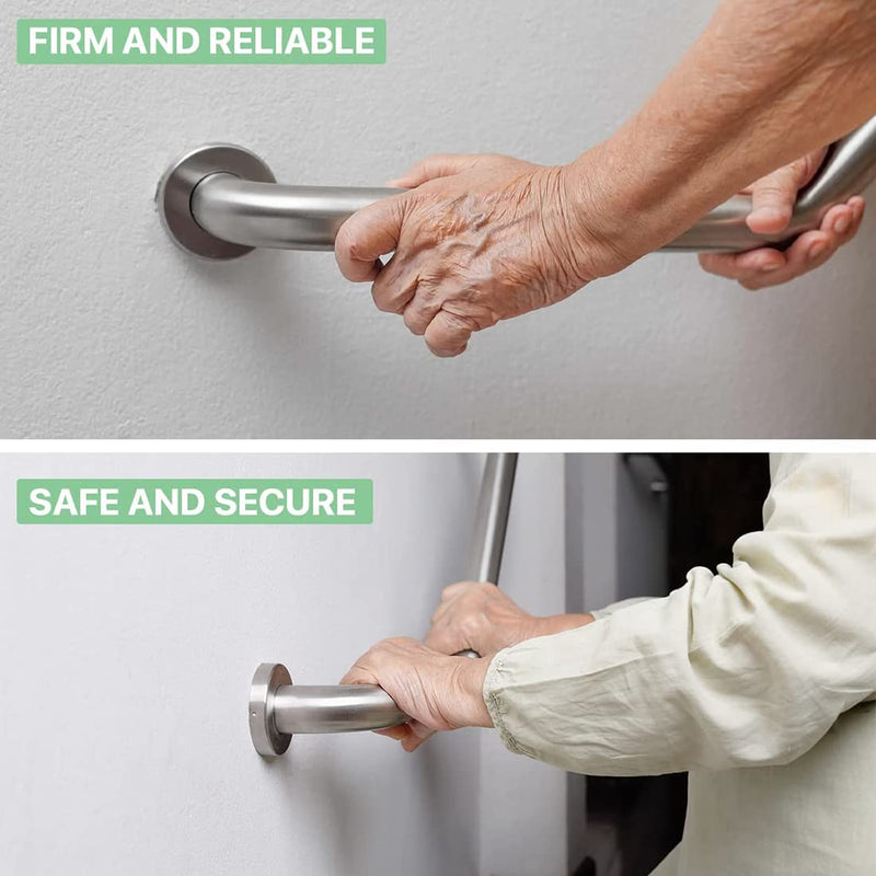 Soriace® Stainless Steel Grab Bar, Anti-Slip Grab Rail Handle/Wall Mounting Towel Rail Bar/Bathroom Support Handle Suit for Elder & Children & Personal Use Silver - NewNest Australia