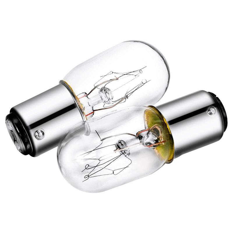 3 Pieces Sewing Machine Light Bulb Sewing Machine Incandescent Bulb Compatible with Sewing Machine with Push-in Base, 15 W, 120 V (Silver Base) Silver Base - NewNest Australia