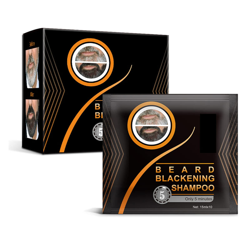 Pack of 5 Beard Shampoo, Beard Dye, Beard Blackening Dye Natural Black Only 5 Minutes (75ML) - NewNest Australia