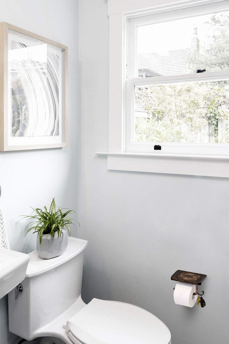 Neater Nest Reversible Toilet Paper Holder with Phone Shelf and Bathroom Hook, Vintage Decor Style (Oil Rubbed Bronze) Oil Rubbed Bronze - NewNest Australia