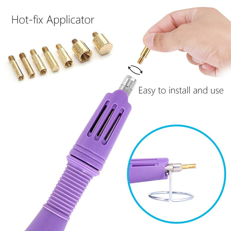 Hotfix Applicator, 7-in-1 Hot Fix Rhinestone Applicator Wand Setter Tool Kit with 7 Tips, 2 Pencils and Tweezers - NewNest Australia