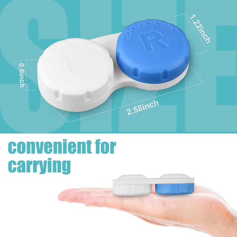 12PCS Colorful Contact Lens Case, Contact Lens Immersion Kit, Leak-Proof Packaging, Suitable for Outdoor Mini Contact Lens Case Screw Top - NewNest Australia