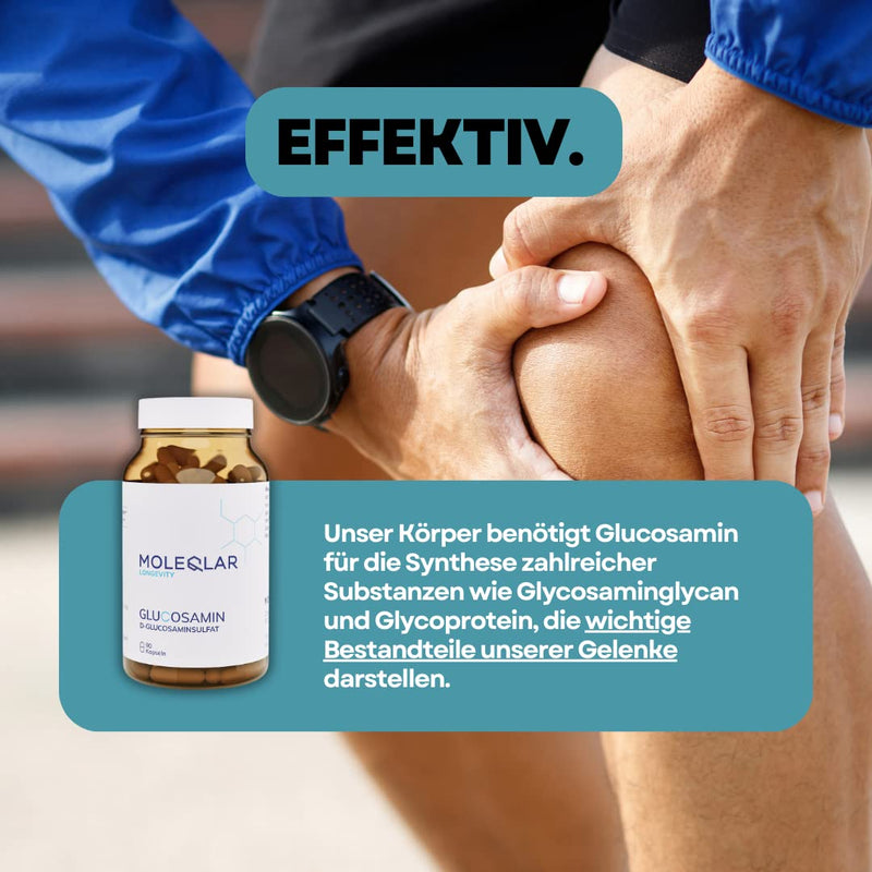 Moleqlar Glucosamine Capsules High Dose 850 Mg Per Serving Storage Pack With 90 Vegan Premium Capsules Pure Bioavailable Glucosamine Sulphate Laboratory Tested In Germany Gluten-Free & Vegan - NewNest Australia
