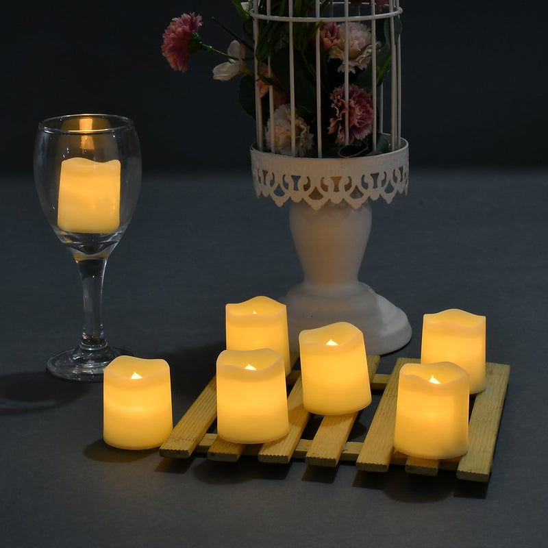 SHYMERY Flameless Votive Candles,Flameless Flickering Electric Fake Candle,24 Pack Battery Operated LED Tea Lights in Warm White for Wedding,Table,Festival Celebration,Halloween,Christmas Decorations - NewNest Australia