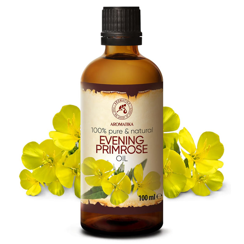 Evening Primrose Oil 100 Ml ‚ Oenothera Biennis Oil ‚ Cold Pressed & Refined ‚ 100% Pure & Natural ‚ Best Care For Face ‚ Body ‚ Massage ‚ Wellness ‚ Cosmetics ‚ Glass Bottle - NewNest Australia