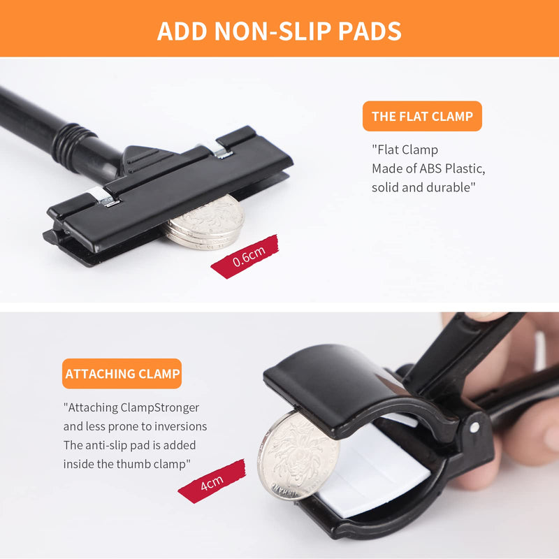 Mlici Sign Clips Merchandise Sign, Plastic Adjustable Clip Sign Holder Stand POP Clamp, 8 Pieces Clip-on Style Double Head Display Clips Rotating Swivel Sign Tag for Shelf Label Card - NewNest Australia