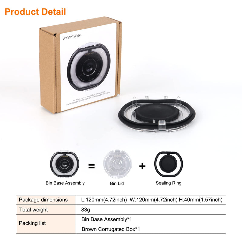 Dust Bin Lid Replacement for Dyson V6 Vacuum Cleaner Dust Bin Base Parts Models DC58 DC59 DC62 DC72 DC74 SV03 SV07 SV09 HH08 Dust Bin Door/Dirt Cup Lid/Dust Box Lid/Dust Bucket Cover - NewNest Australia