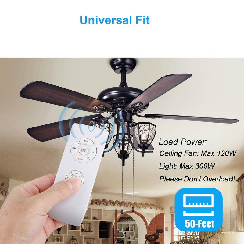 Universal Ceiling Fan Remote Control Kit, 3-in-1 Ceiling Fan Light Timing & Speed Remote, for Hunter/Harbor Breeze/Westinghouse/Honeywell/Other Ceiling Fan lamp - NewNest Australia