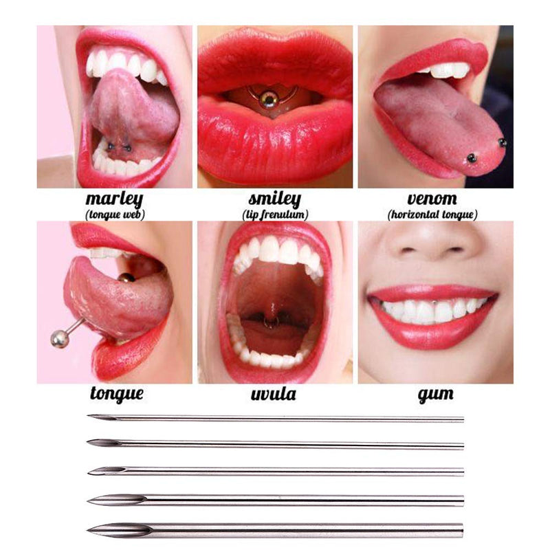 Ear Nose Piercing Needles - TC Mix body piercing needles 12g.14g.16g.18g.20g Individualized Package for Piercing Needle Supplies Piercing Kit (50 MIX) 50 Piece Assortment - NewNest Australia