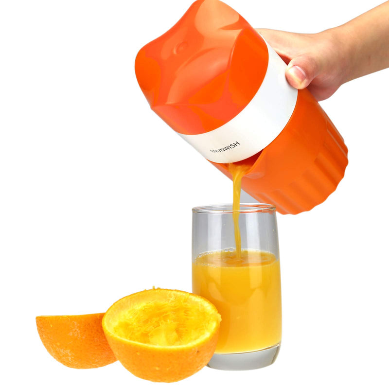 NewNest Australia - Hand Juicer Citrus Orange Squeezer Manual Lid Rotation Press Reamer for Lemon Lime Grapefruit with Strainer and Container, 2 Cups Orange Juicer 