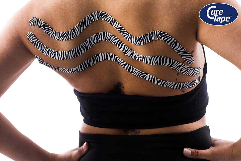 Curetape Kinesiotapes | Waterproof & Elastic Kinesiology Tape | Skin-Friendly Kinesio Tape | Latex-Free & Hypoallergenic | Sports Tape For Injuries & Complaints | 5Cm X 5M | Zebra - NewNest Australia