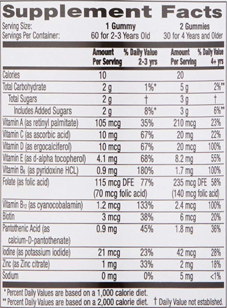 Amazon Brand - Mama Bear Organic Kids Multivitamin, 60 Gummies, 1 Month Supply (Packaging May Vary) Multivitamin Only - NewNest Australia
