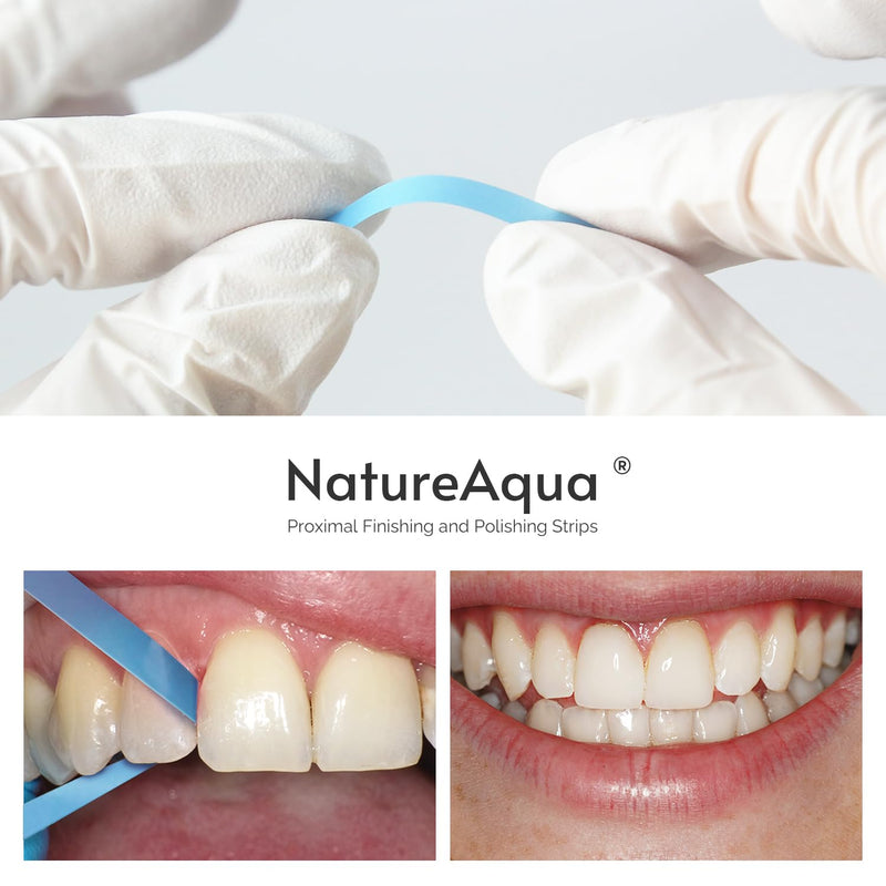 Tooth Sandpaper, Dental Polishing Strips, Size Fine - 30Œºm Size Of Grains - 4 Mm Width - 6 M/Rolls/Box, Natureaqua Resin Tooth Polishing Interdental Sanding Tool (Blue) - NewNest Australia