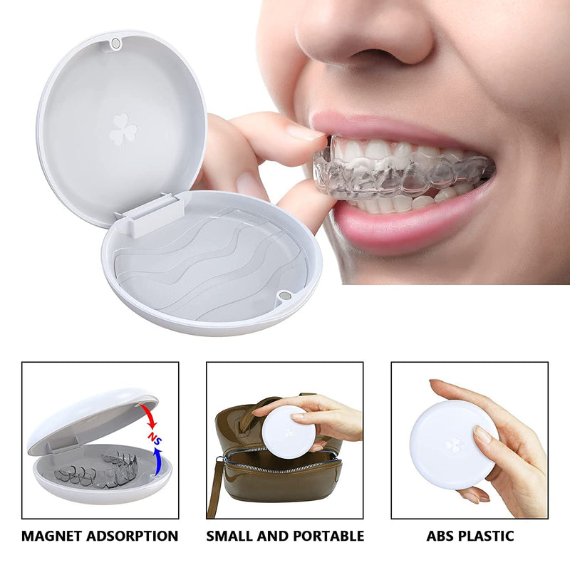 Braces box Dento box splint box (also for bite splint, grinding splint) 2 pieces orthodontic box (white) white - NewNest Australia
