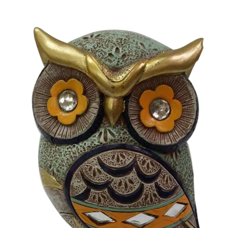 NewNest Australia - Owl Statue Home Decor Colorful Collectible Figurine Statue Good Luck (6.5 Inches) 6.5 Inches 